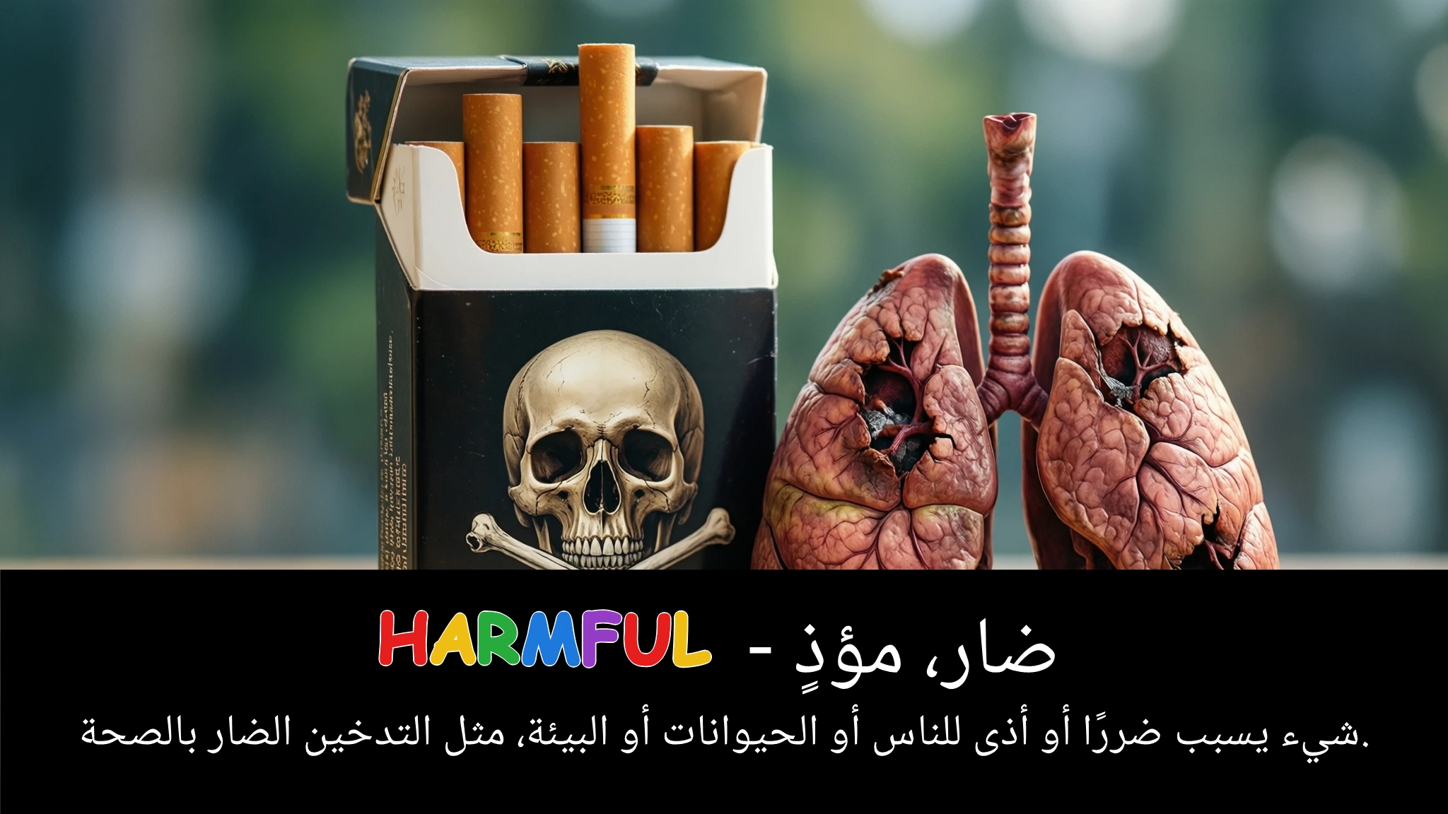Arabic Illustration for harmful